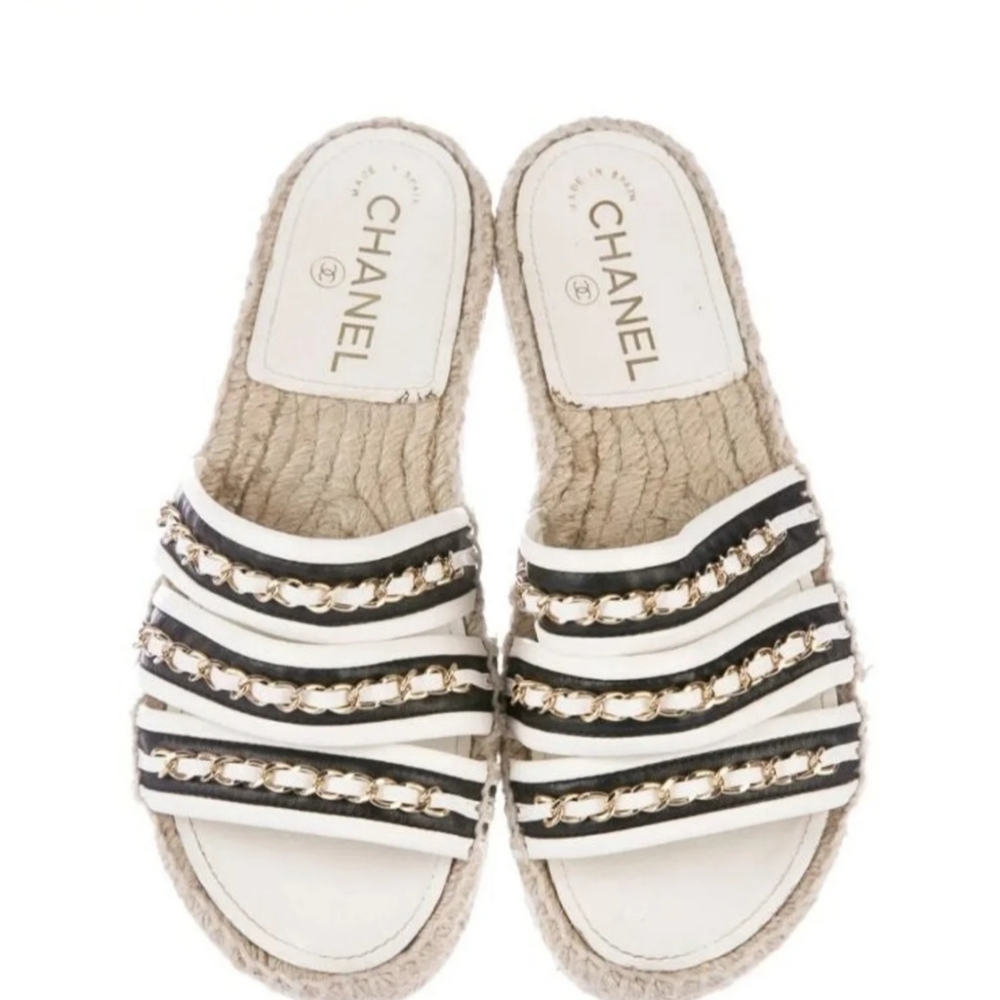 Chanel Link Accent Mules - Picture 1 of 7